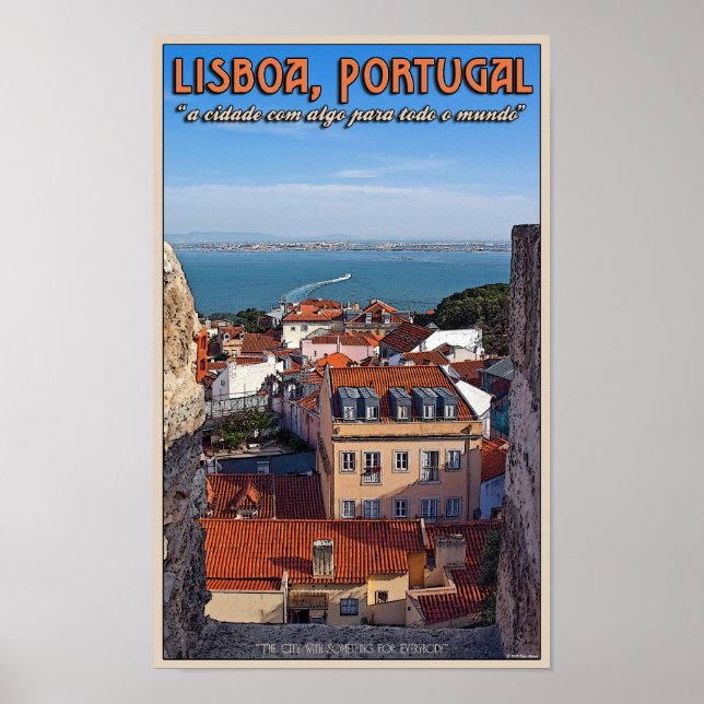Póster Lisboa - Barco en el Tejo (Frente)