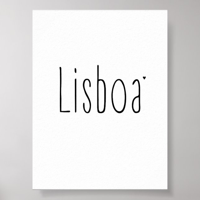 Póster Lisboa - minimalistic typography poster (Frente)