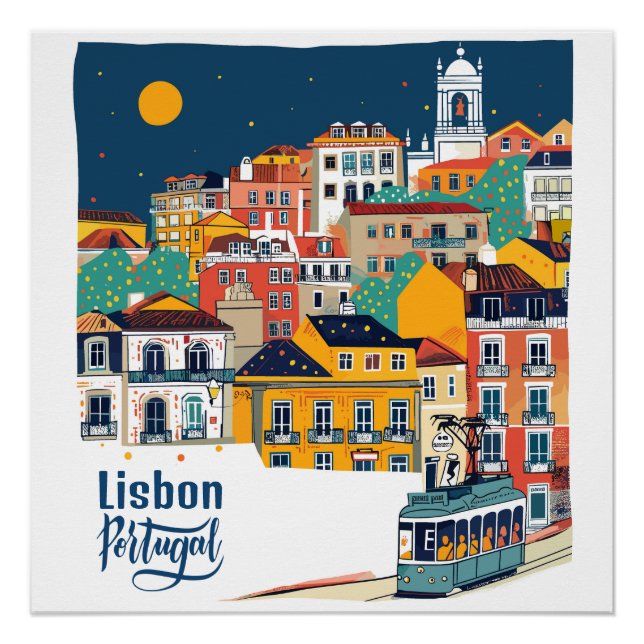 Póster Lisboa Portugal (Anverso)