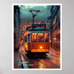 Póster Lisboa Portugal es el hermoso lugar turístico
