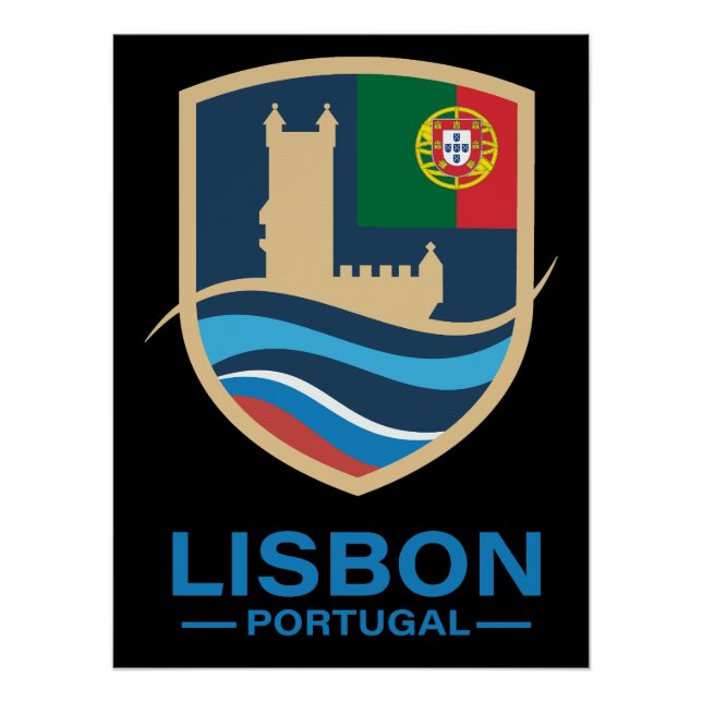 Póster Lisboa Portugal Europa (Anverso)