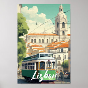 Póster Lisboa Portugal Famoso lugar de viaje
