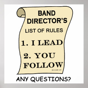 Póster List de la banda de director de reglas