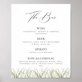 Póster Lista de barras de césped de la playa de Pampas