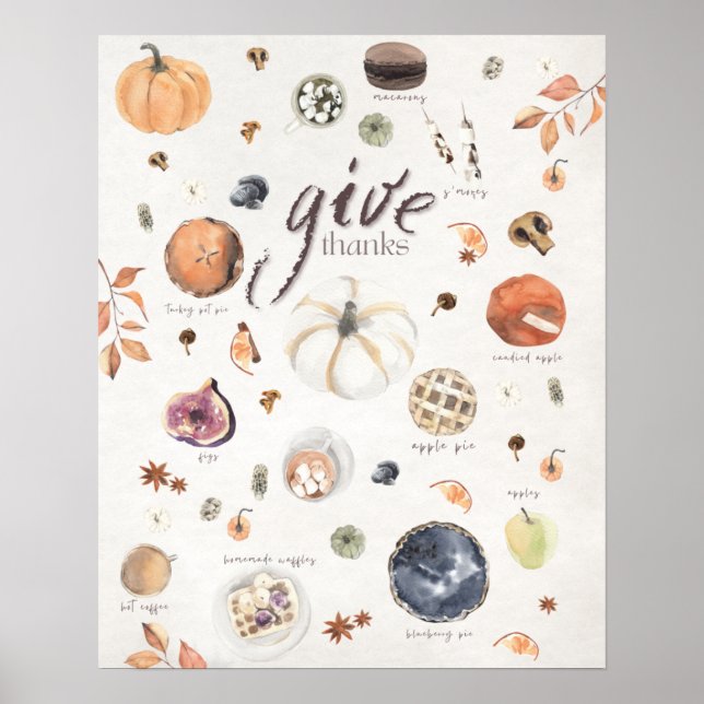 Póster Lista de cubos del alimentador de otoño (Frente)