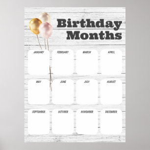 Póster Lista de Cumpleaños de Office - Poster de Cumpleañ