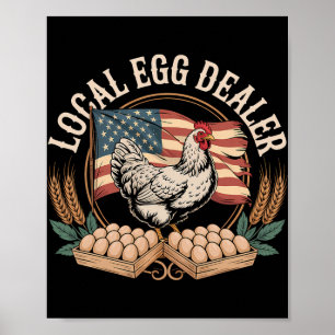 Póster Lista de distribuidores de huevos locales granja d