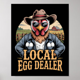 Póster Lista de distribuidores de huevos locales granja d