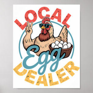 Póster Lista de distribuidores de huevos locales granja d