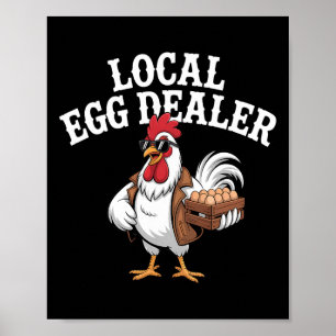 Póster Lista de distribuidores de huevos locales granja d