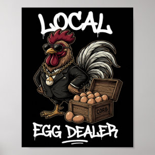 Póster Lista de distribuidores de huevos locales granja d