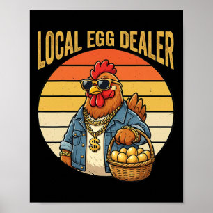 Póster Lista de distribuidores de huevos locales granja d