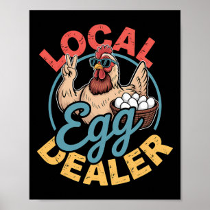 Póster Lista de distribuidores de huevos locales granja d