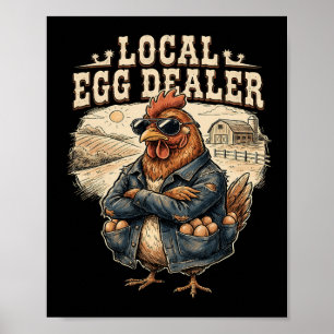 Póster Lista de distribuidores de huevos locales granja d