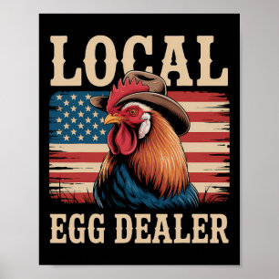 Póster Lista de distribuidores de huevos locales granja d