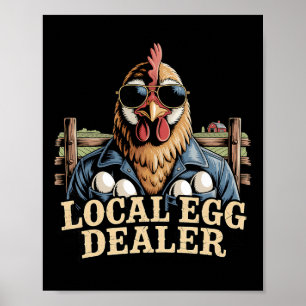 Póster Lista de distribuidores de huevos locales granja d
