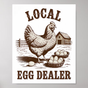 Póster Lista de distribuidores de huevos locales granja d