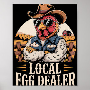 Póster Lista de distribuidores de huevos locales granja d