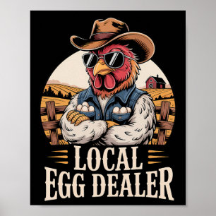 Póster Lista de distribuidores de huevos locales granja d