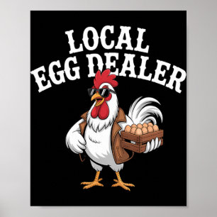 Póster Lista de distribuidores de huevos locales Granjero