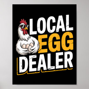 Póster Lista de distribuidores de huevos locales Granjero
