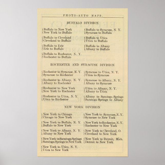 Póster Lista de mapas fotoautomáticos 2 (Frente)