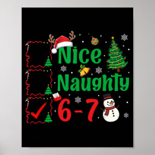 Póster Lista de Navidad 67 Seis Siete Meme Niño Bonito Tr