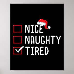 Póster Lista de Navidades de Nice Naughty Tired