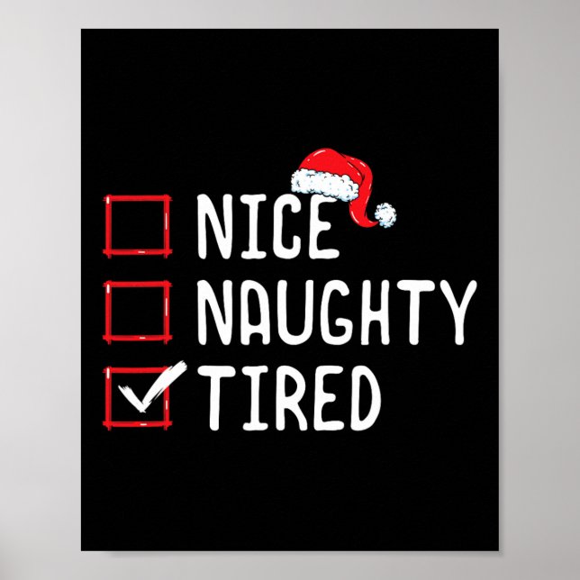 Póster Lista de Navidades de Nice Naughty Tired (Frente)