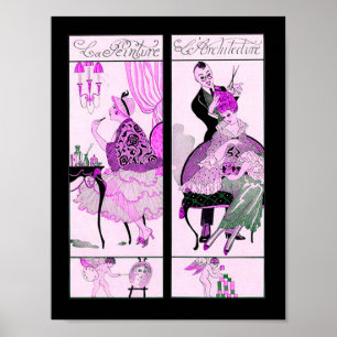 PÓSTER LISTA DE PELO, SALÓN DE BELLEZA DE MODA ARTISTA