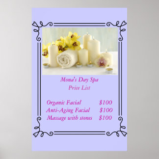 Póster Lista de Precios