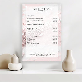Póster Lista de precios de salón de brillo moderno