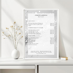 Póster Lista de precios de venta de Purpurinas modernos