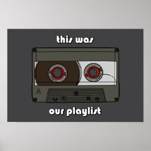 Póster Lista de reproducción vintage