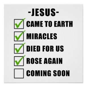 Póster Lista de verificación de la misión de JESUS: Evang