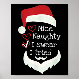 Póster Lista divertida de Navidad, Bueno Malo Lo juro Yo 