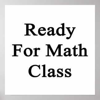 Póster Lista para la clase matemática