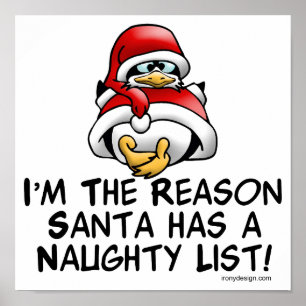 Póster Lista Santa Naughty