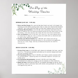 Póster Listas de comprobación de bodas - Planificador del