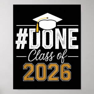 Póster Listo clase de 2026 graduación de último día de