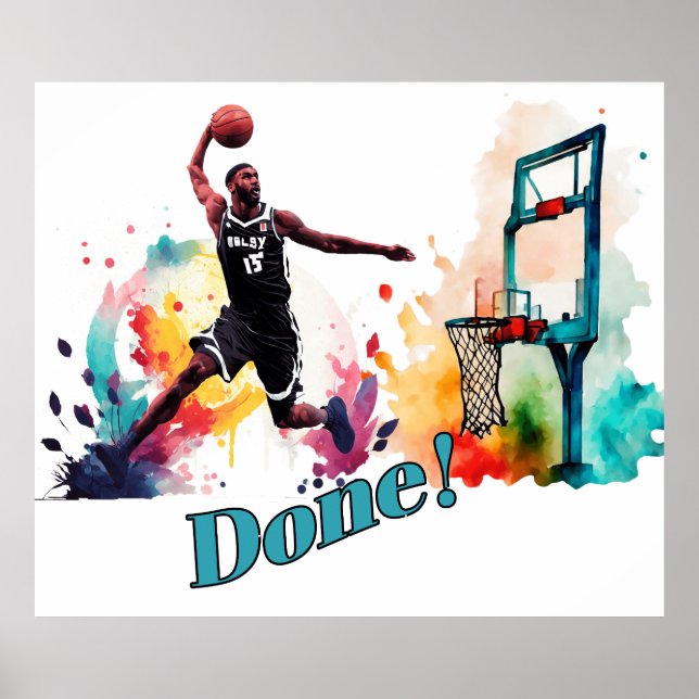 Póster Listo: La última tendencia de baloncesto Slam Dunk (Frente)