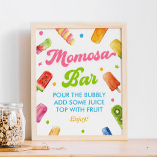 Póster Listo para abrir Baby Shower Momosa Bar