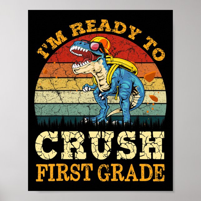 Póster Listo Para Aplastar El Segundo Primer Grado De Din (Frente)