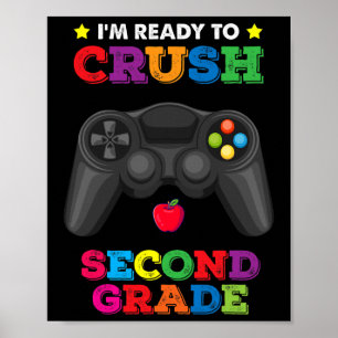 Póster Listo Para Aplastar Juego De Video De 2do Grado Ju