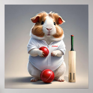 Póster Listo Para El Lanzamiento, Cricketer Cobaya