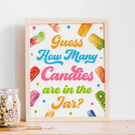 Póster Listo para hacer que Baby Shower adivine cuántos c