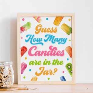 Póster Listo para hacer que Baby Shower adivine cuántos c