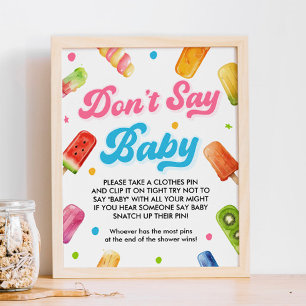 Póster Listo para hacer que Baby Shower no diga juego de