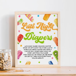 Póster Listo para hacer realidad el juego de Baby Shower