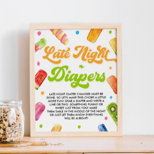 Póster Listo para hacer realidad el juego de Baby Shower